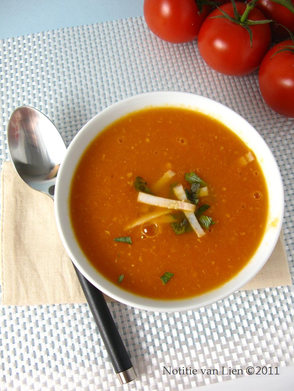 Notitie van Lien Fruit soup?