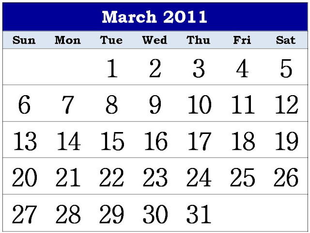 calendars march 2011. CALENDAR MARCH 2011 TEMPLATE