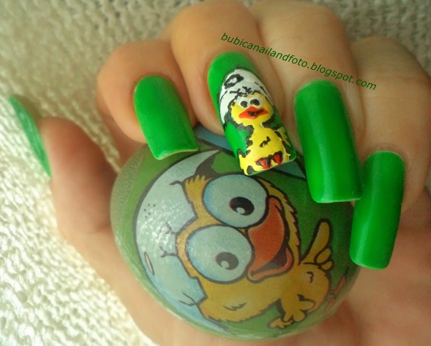 simple nails 766 chicken nails, Easter nail art