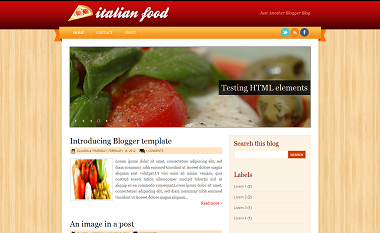 Italian Food Blogger Template