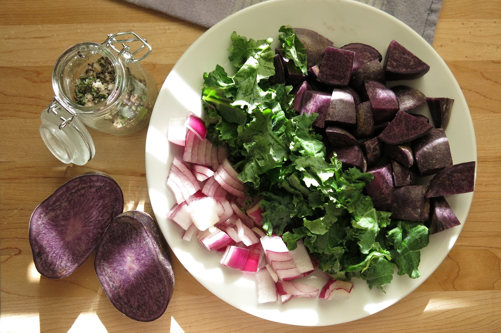 Purple Potatoes and Kale Purple Potatoes and Kale