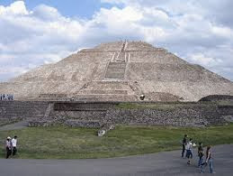 The Pyramid of the Sun  is the largest structure in the ancient city of Teotihuacan, Mexico