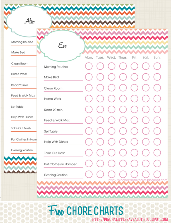 Editable Kids Chore Chart