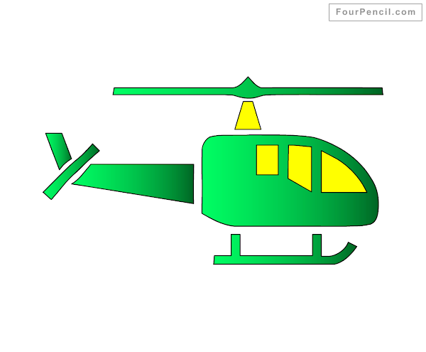 How to draw Helicopter easy steps - slide 4