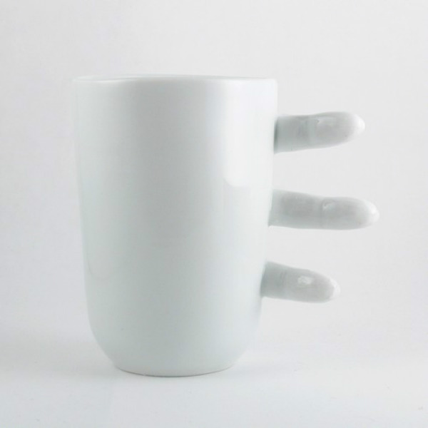 White Porcelain Finger Mug Spicytec