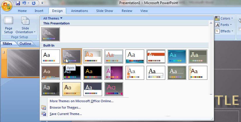 bro dhenz how to create a presentation by video in more themes on microsoft office online