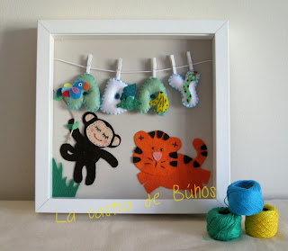 Cuadro fieltro Selva - Jungle felt frame Cuadro fieltro Selva - Jungle felt frame