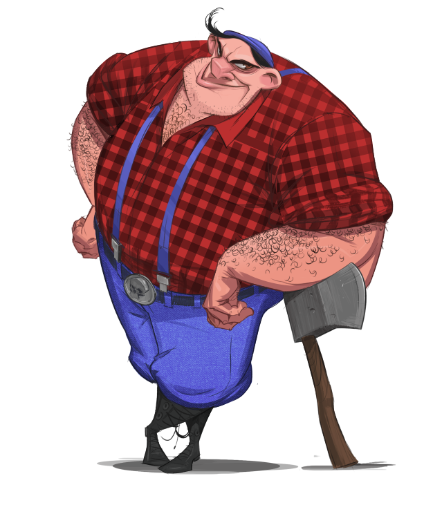 P.Cohen Sketch Blog Lumberjack attack!