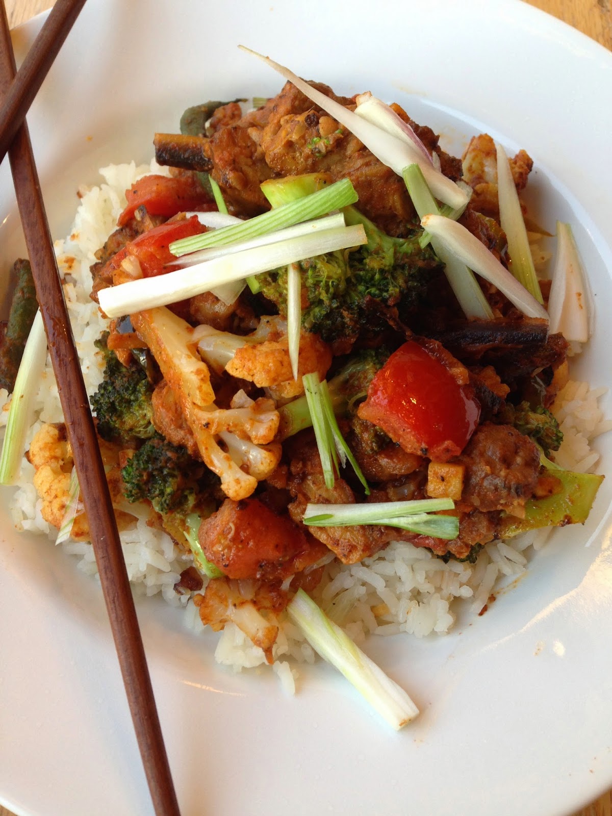 Stop and Smell the Veggies Red Curry Thai Tempeh Stir Fry