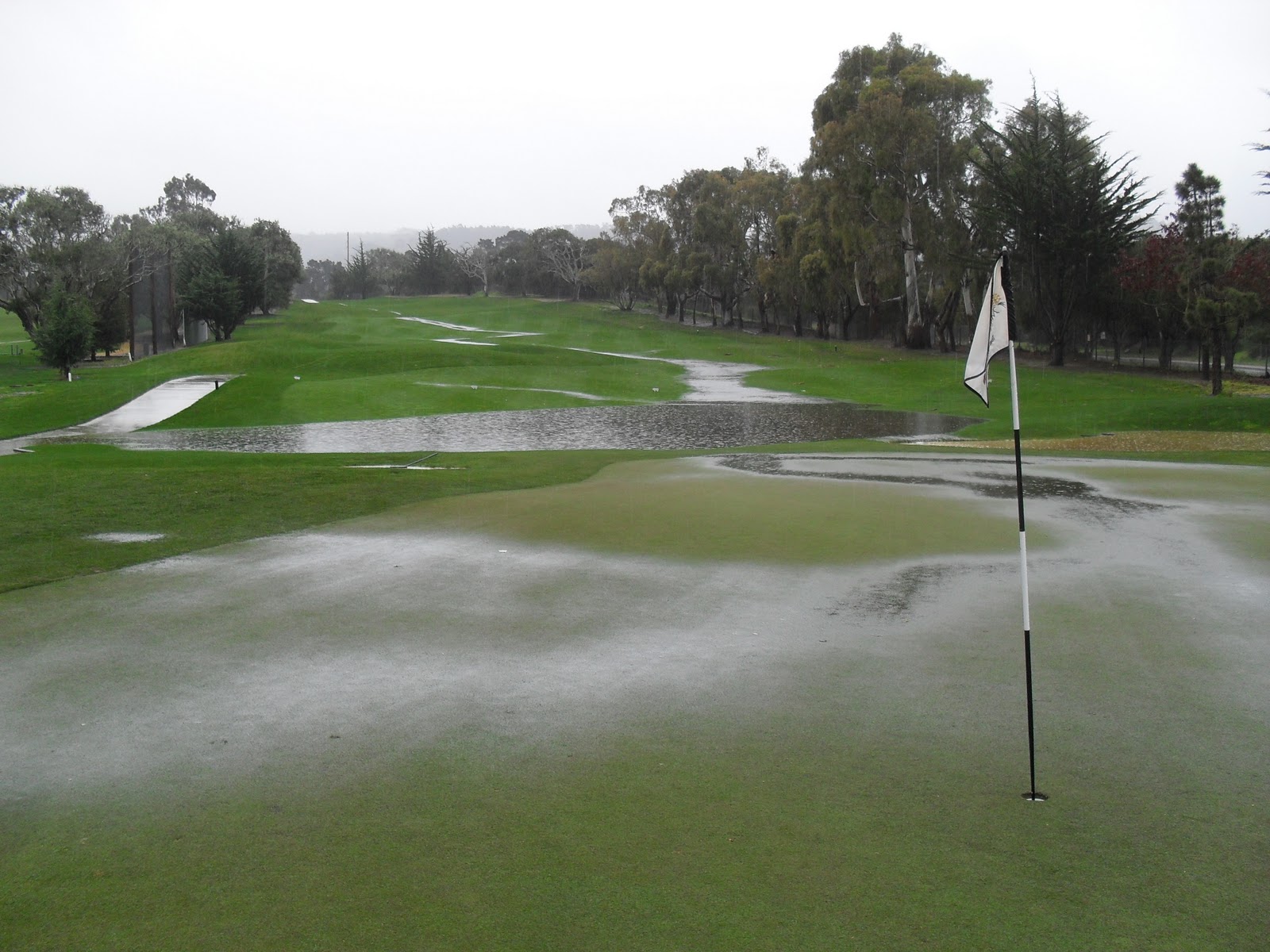 Monterey Pines Golf Club A Little Wet