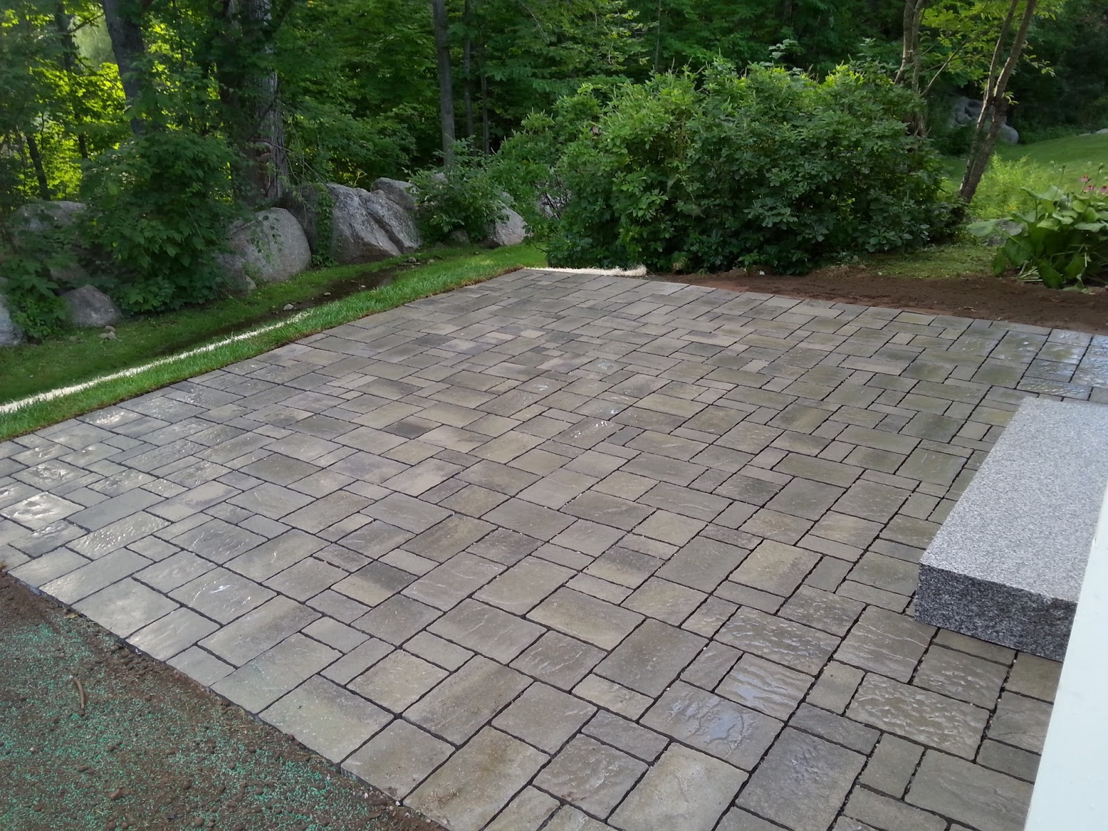 Natures Elite Landscaping TechoBloc Permeable Pavers installed in New