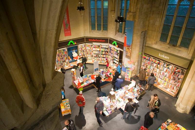 Selexyz Dominicanen - a store created from a merger between the town's Bergman's bookshop, the Academische Boekhandel, and the Dutch Selexyz bookshop chain - is housed in the thrilling setting of a 13th-century Dominican church. 