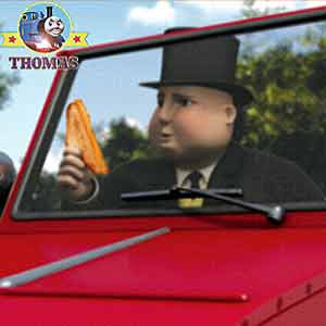 2012 Thomas and friends film Blue mountain mystery Winston red trolley car and the Fat Controller