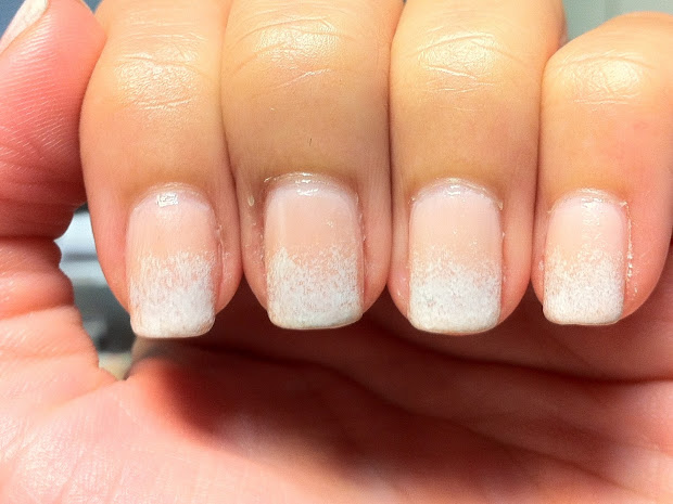sponged french polish pretty