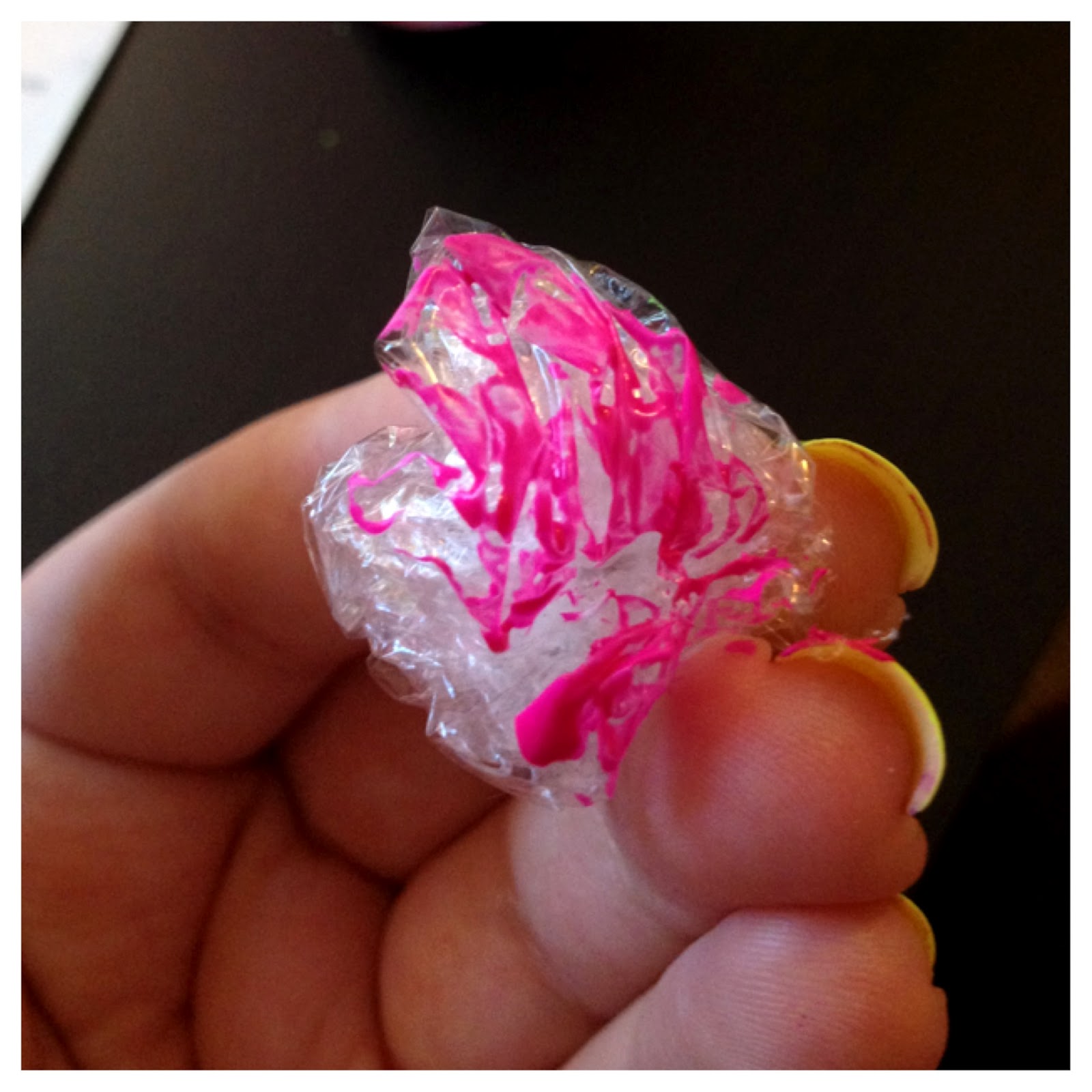 Aubrey Hannah Neon Saran Wrap Tutorial