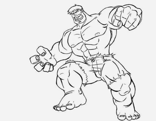 Gambar Mewarnai Hulk ~ Gambar Mewarnai Lucu