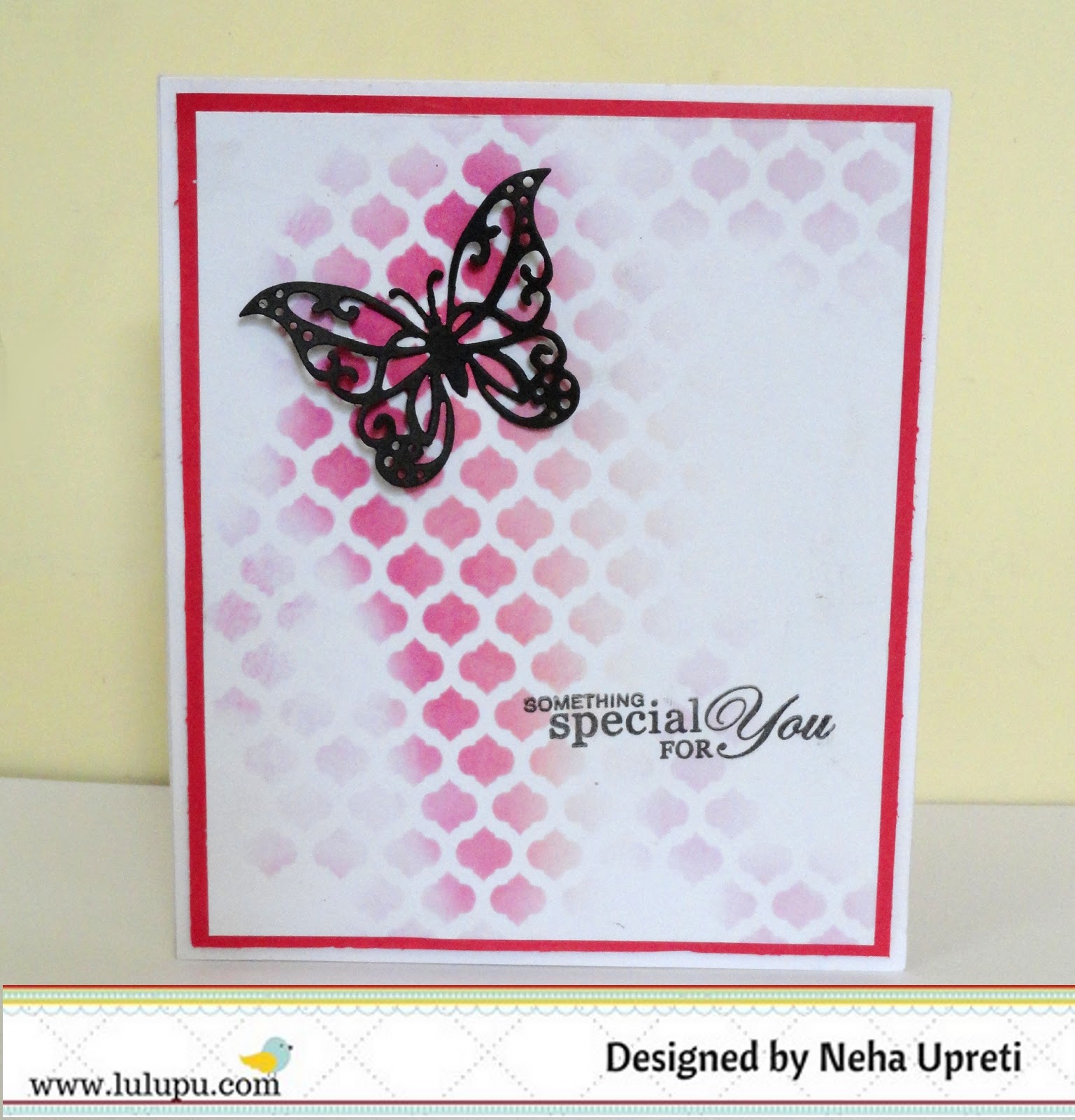 Lulupu The Craft Lounge CAS cards using stencils