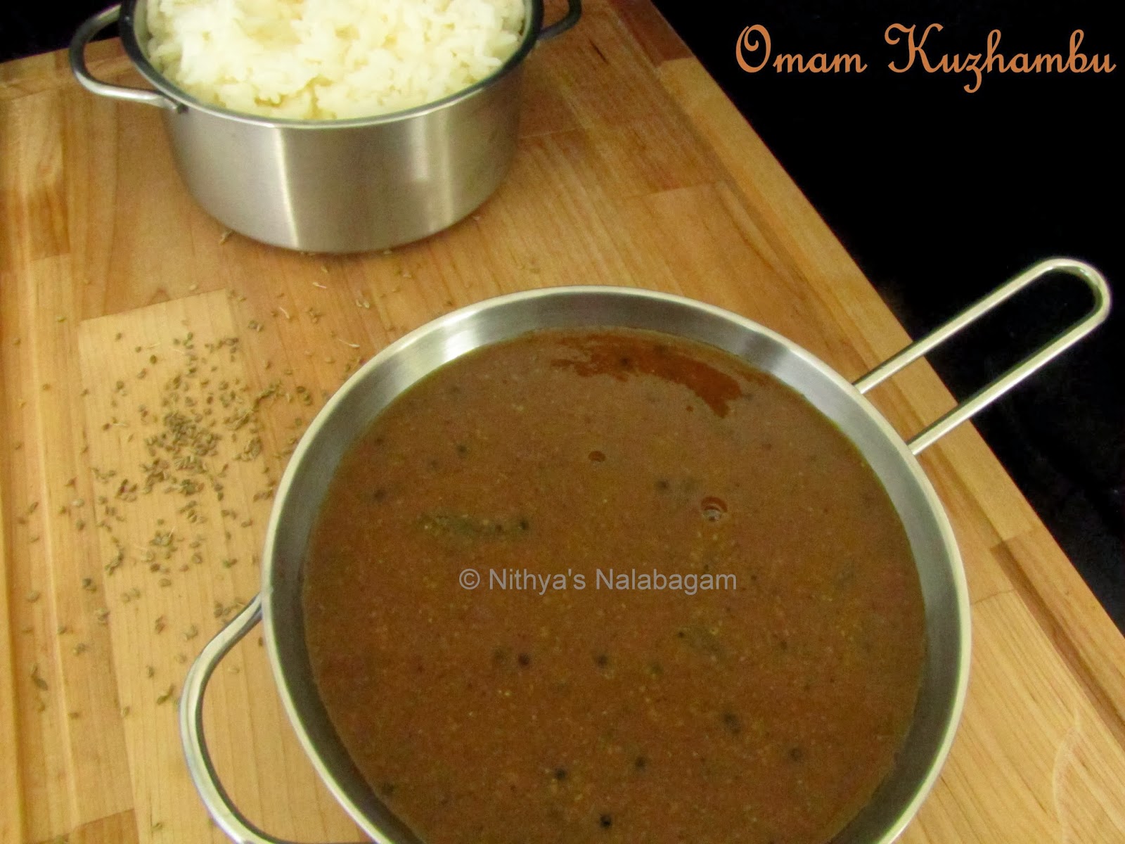 Omam Kuzhambu Ajwain Kuzhambu Nithya's Nalabagam