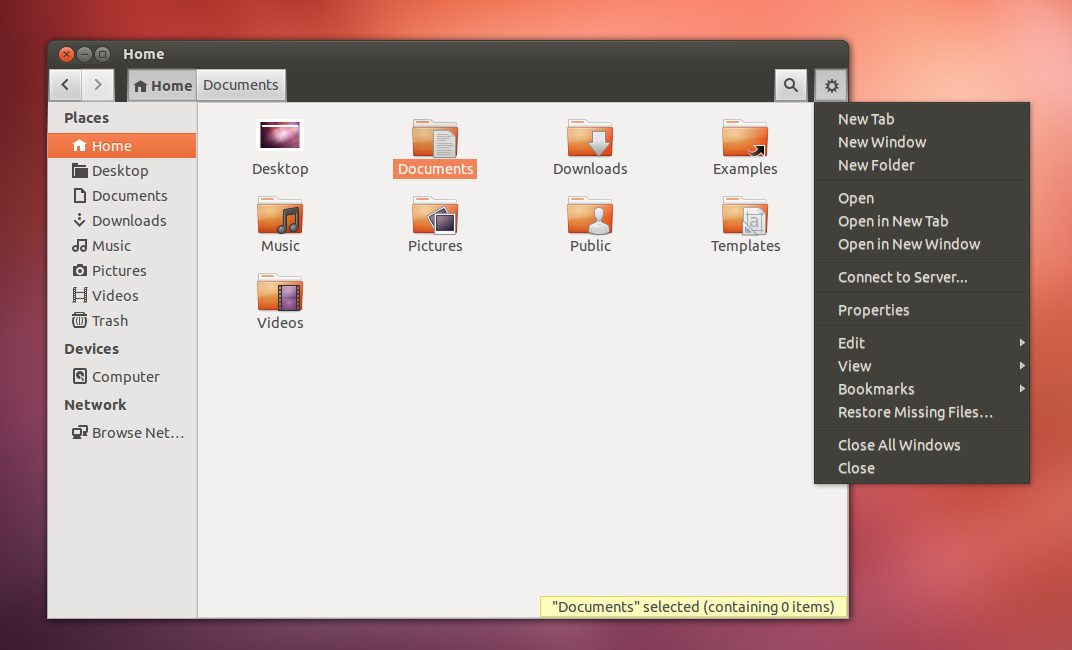 Nautilus do Ubuntu 12.10 virá com nova barra de ferramentas Diolinux