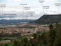 Panoràmica de Sallent i voltants des del Camí de Serra-sanç Panoràmica de Sallent i voltants des del Camí de Serra-sanç