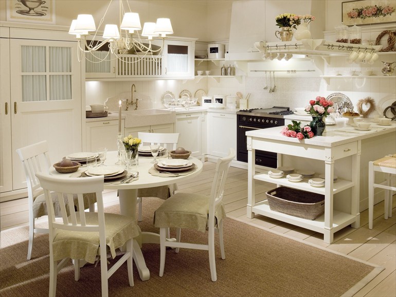 L'appartamento al piano di sotto...: shabby chic, country chic ... Cucine stile shabby country
