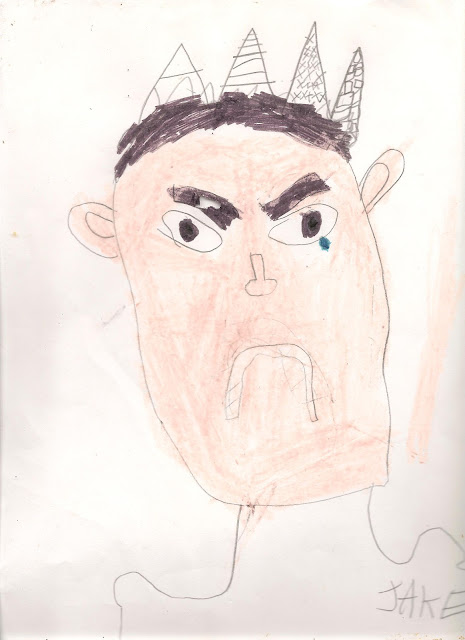 Elementary Homeschool Art Lesson Self-Portrait