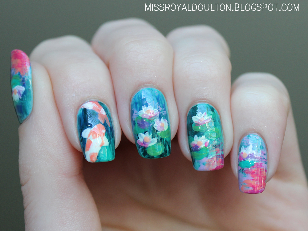 Royal Milk Tea Zen Pool Nail Art