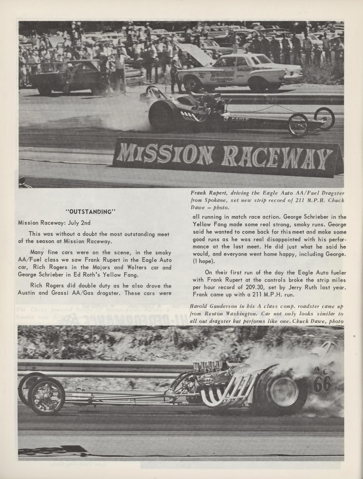 racin' thru the raindrops more 1967 Mission Raceway action