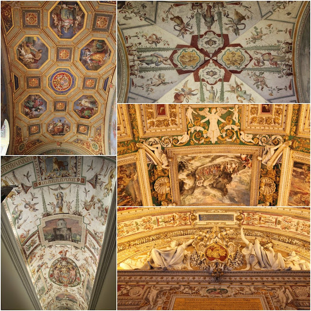 Every section with different arts work on the ceilings in Vatican Museum (Musei Vaticani) in Vatican City, Rome, Italy Every section with different arts work on the ceilings in Vatican Museum (Musei Vaticani) in Vatican City, Rome, Italy