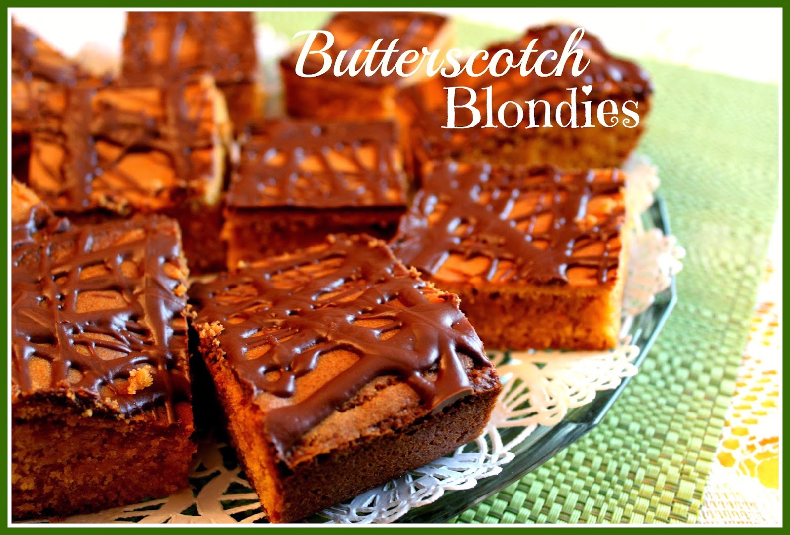 Sweet Tea and Cornbread Butterscotch Blondies!