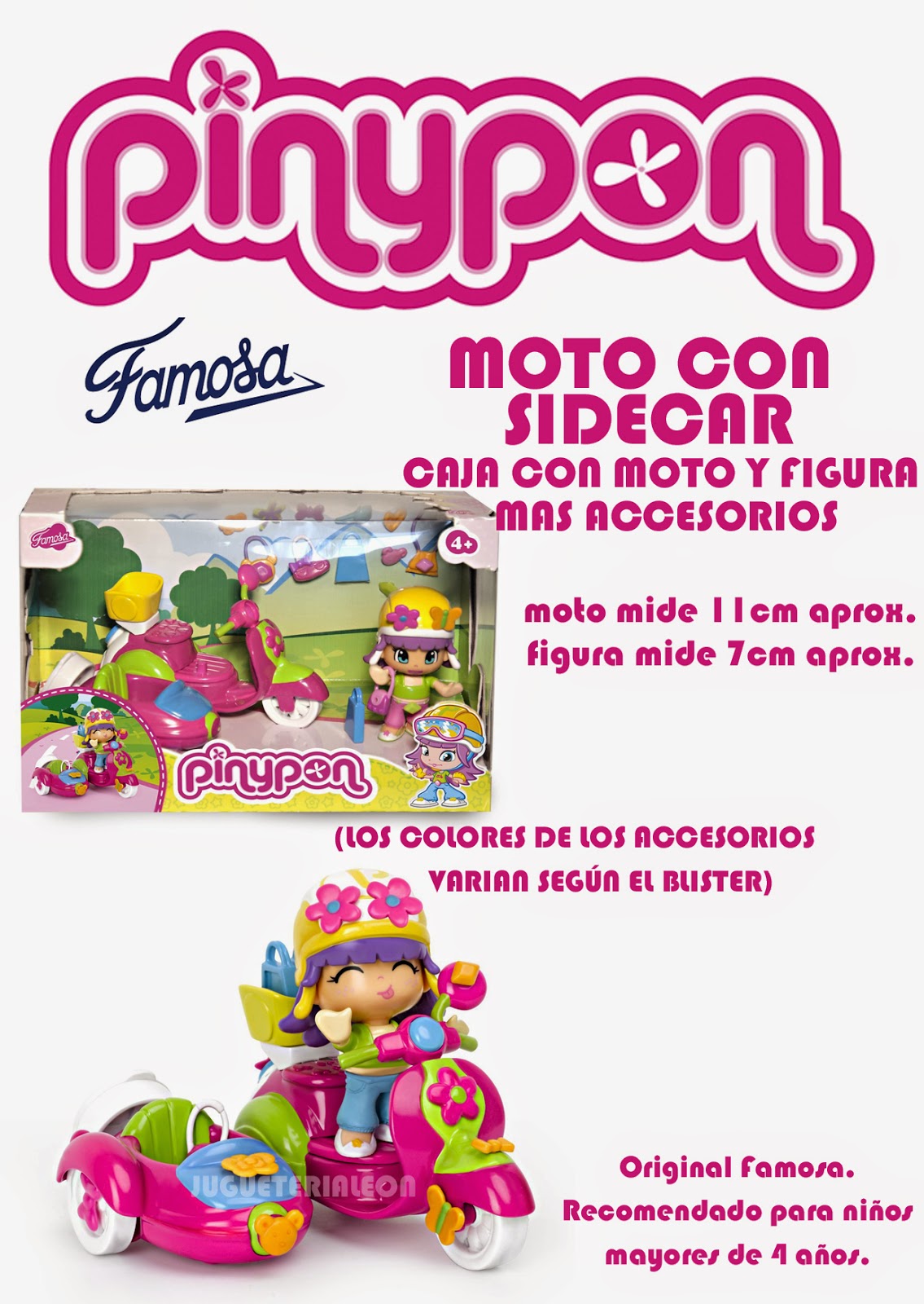 pinypon moto con sidecar