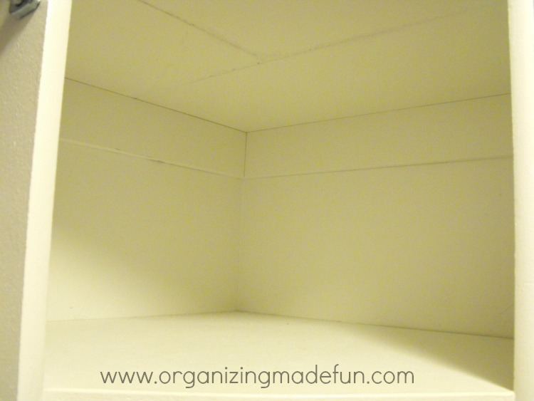 OMF to the Rescue Weird corner closet shelf Organizing Made Fun OMF