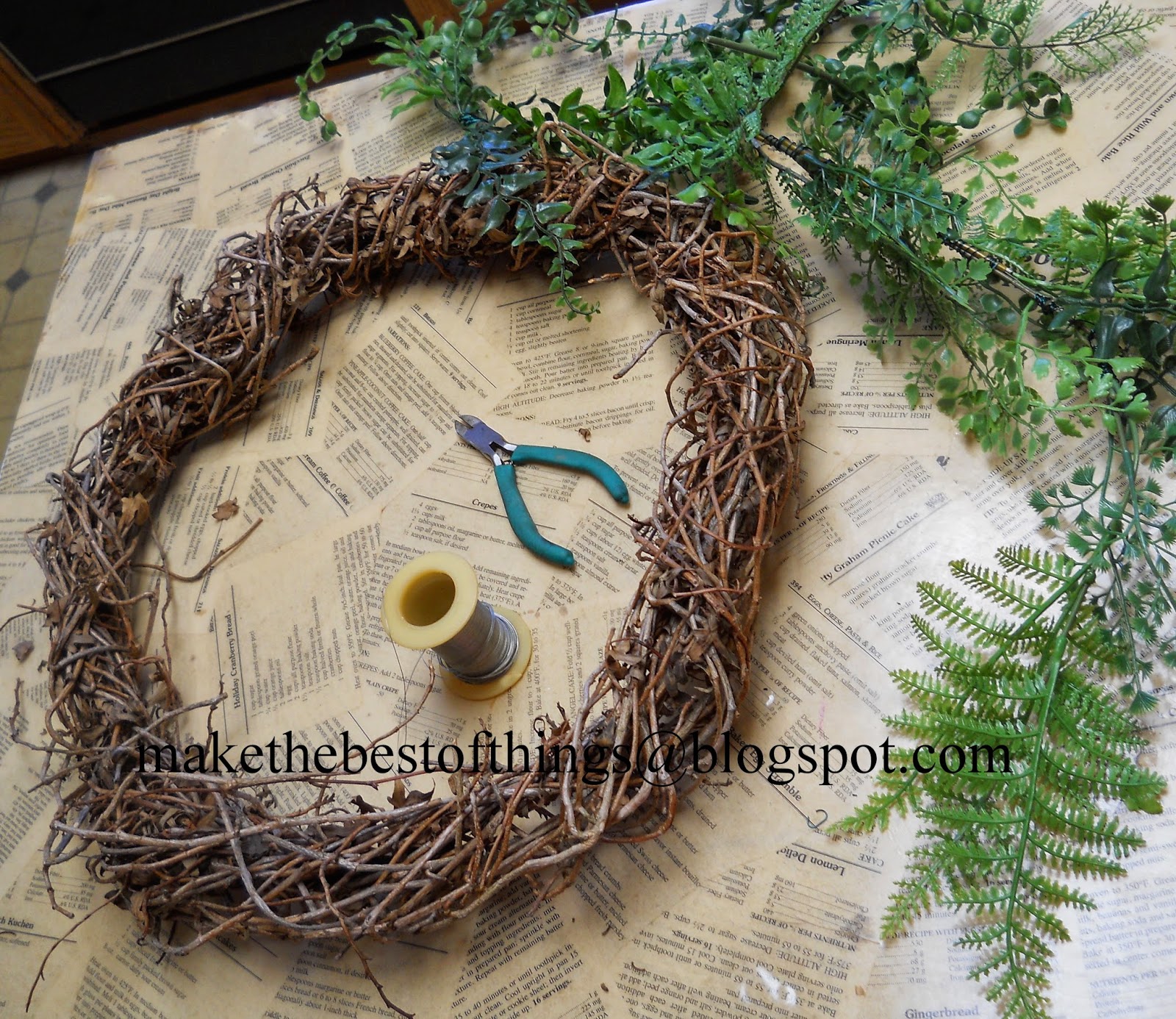Make The Best of Things Ivy Vines Turned Summery Wreath DIY Garden Art