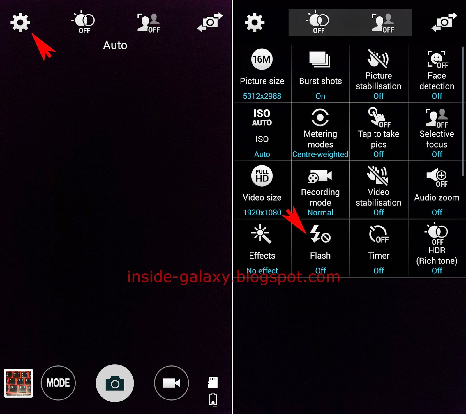android camera flash