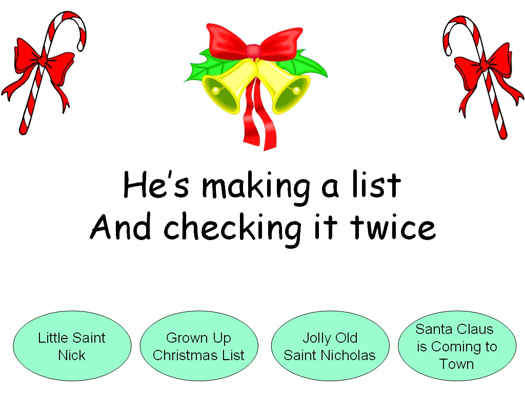 Student Survive 2 Thrive: Name the Christmas Song Trivia Game