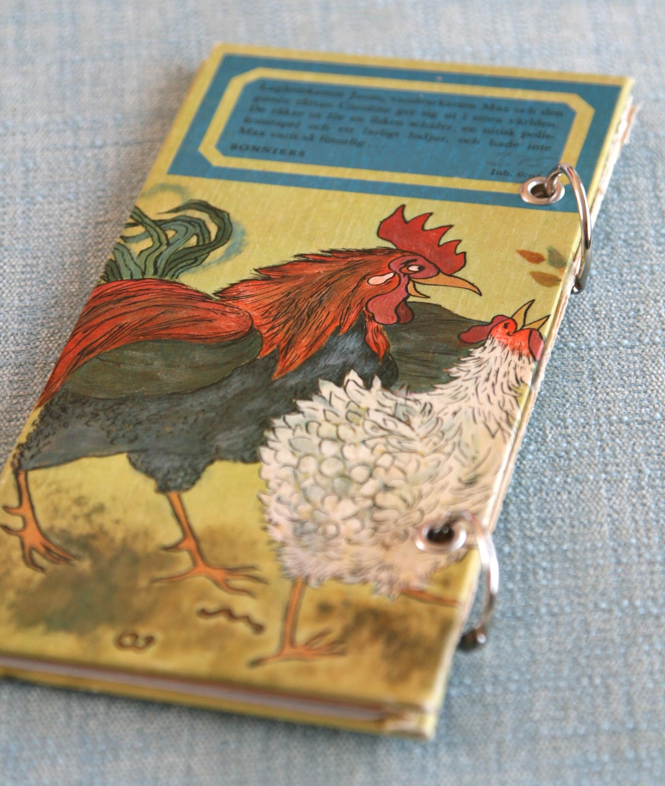 Blue Velvet Chair Try or Die Vintage Notebook DIY