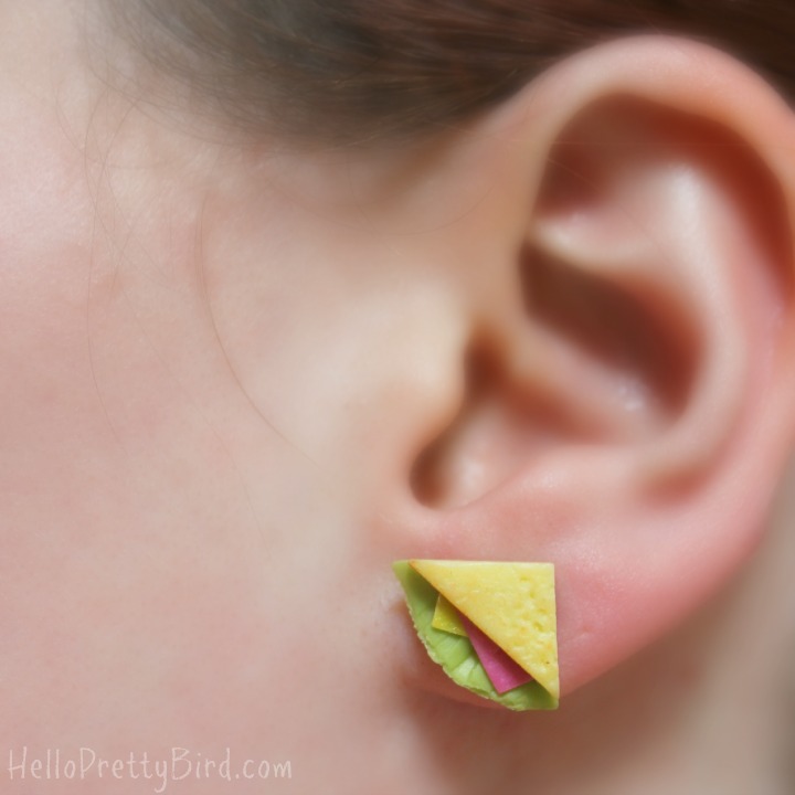 Jillicious Charms and Accessories ham sandwich earrings