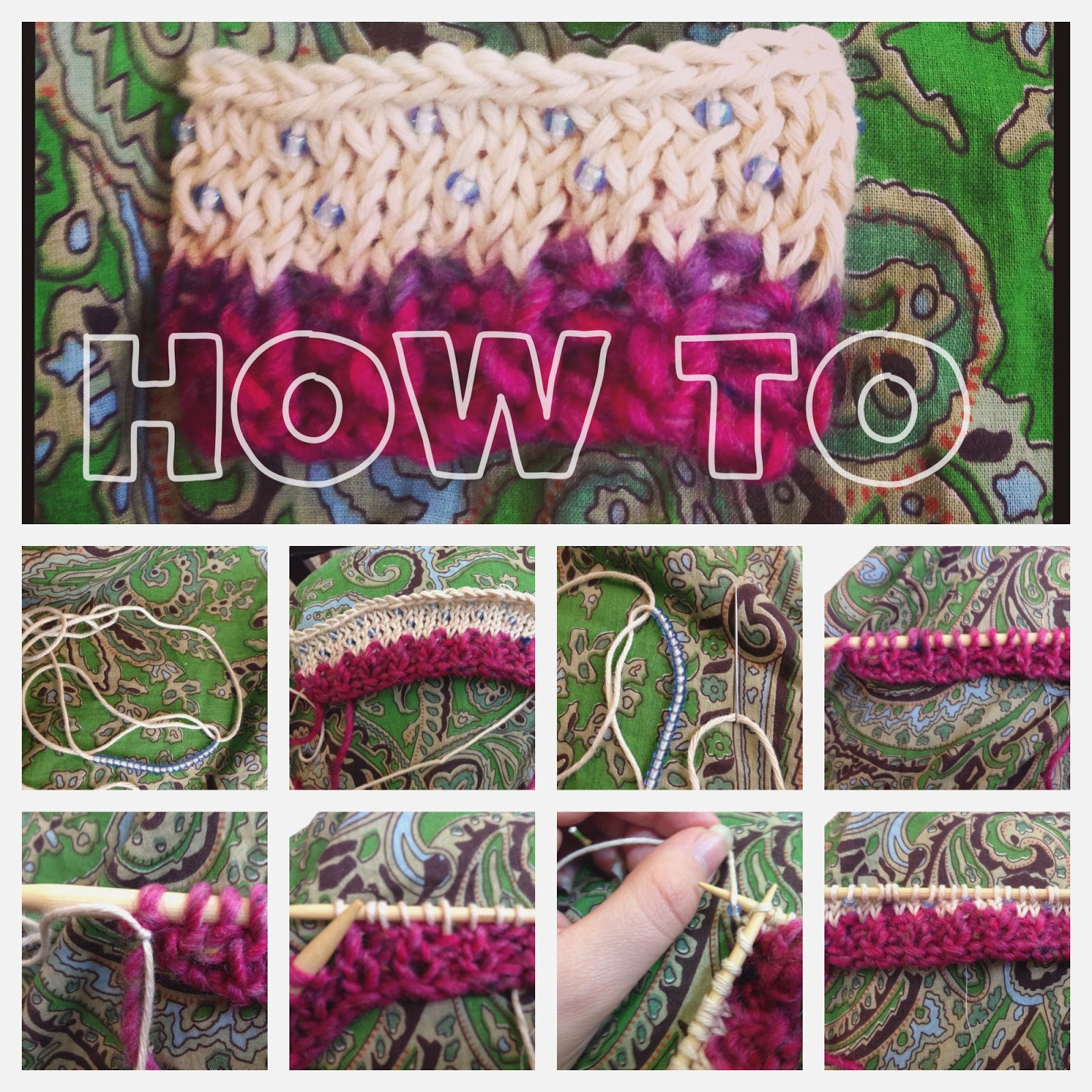 Kitty Adventures How to Beaded Knit Cuff
