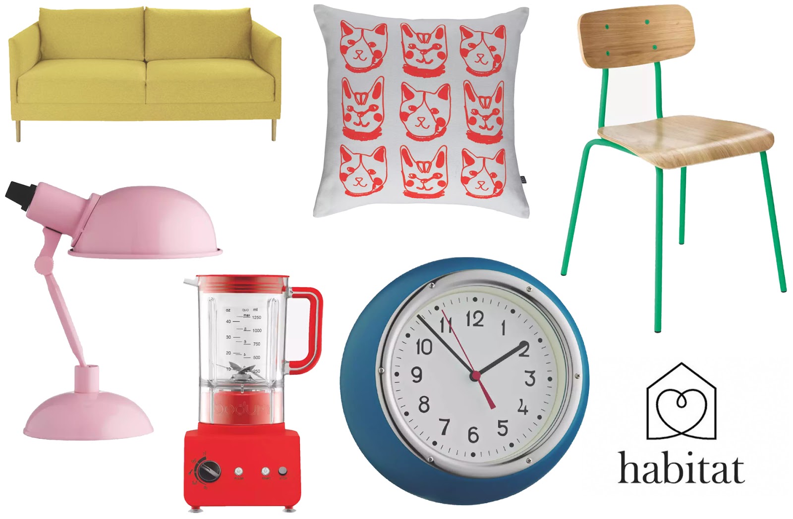 Habitat homeware colourful homeware,