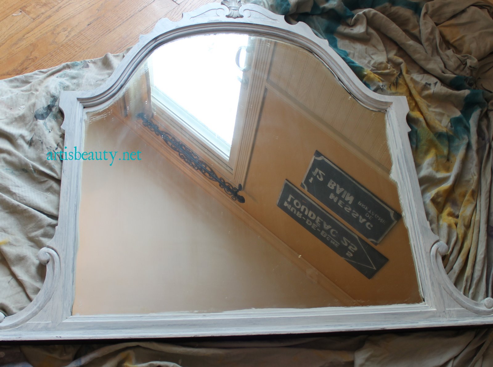 ART IS BEAUTY Goodwill Mantle Mirror Makeover