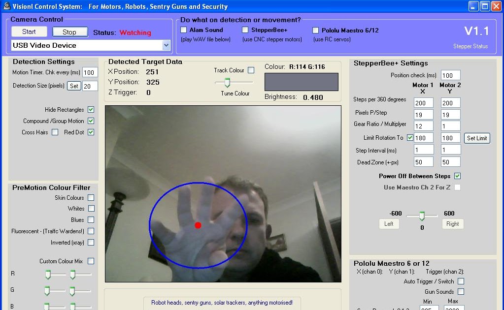 R2D2 Robot cam Vision and Motion Tracking in C. R2D2 Robot Vision