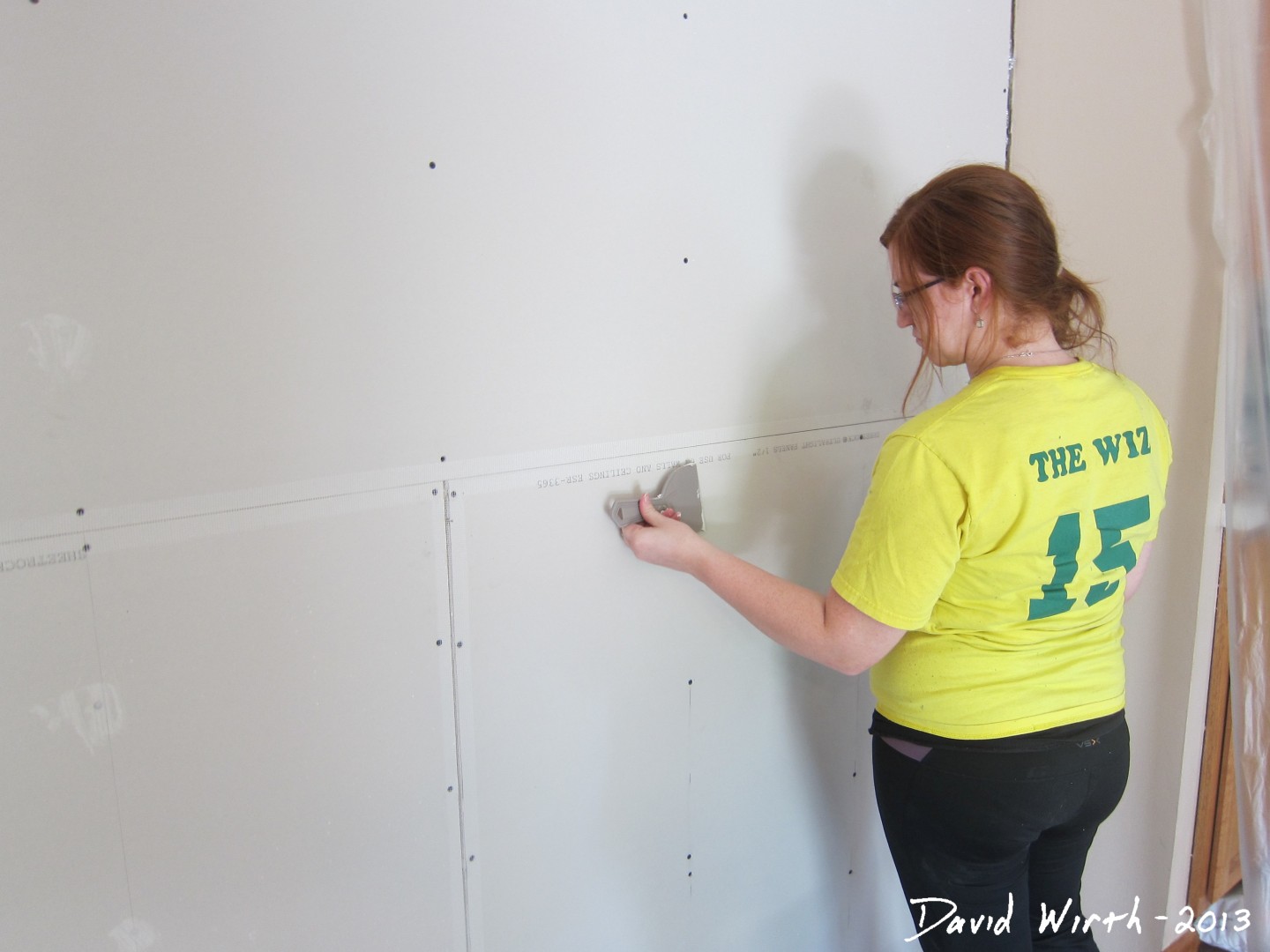 Family Room Drywall Trim Crown Molding and Paint