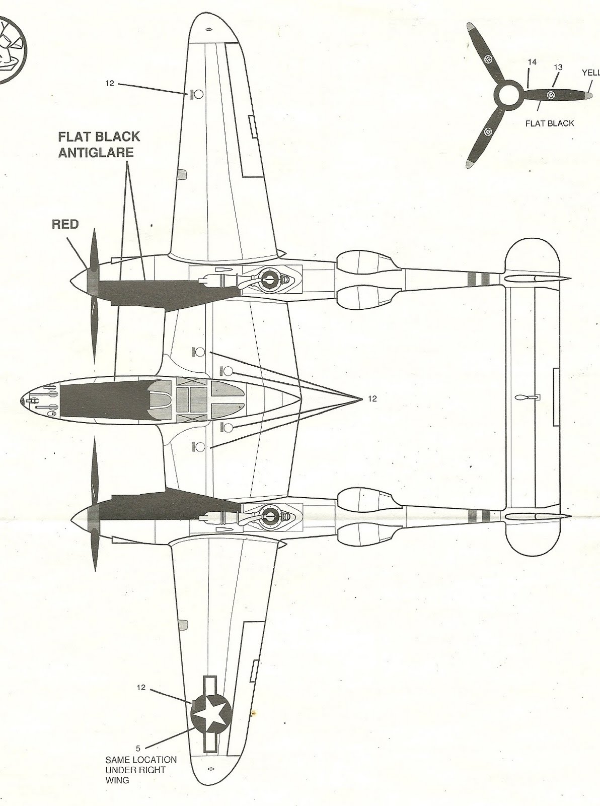 P 38 Mustang Blueprints - 1192x1600 - jpeg P 38 Mustang Blueprints