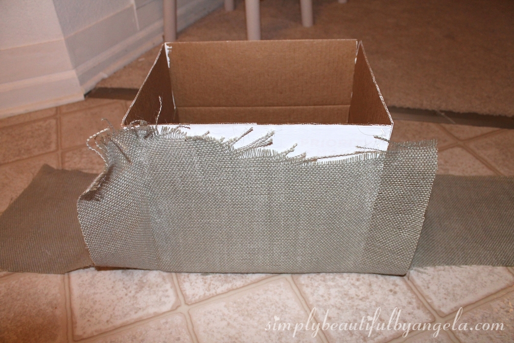 DIY Burlap Covered Boxes Simply Beautiful By Angela
