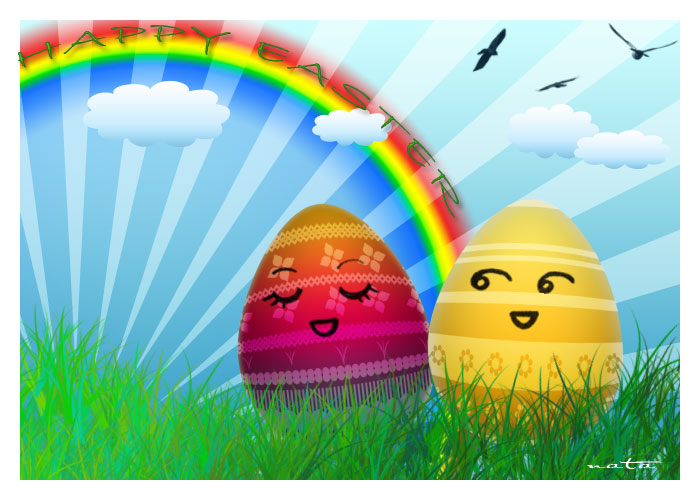 Grafika, digiscrapbooking&hellip;: Wielkanocna karteczka