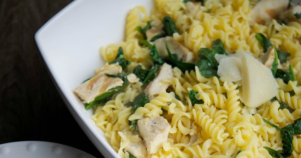 Carrie's Experimental Kitchen Gluten Free Lemon Chicken Spinach Pasta