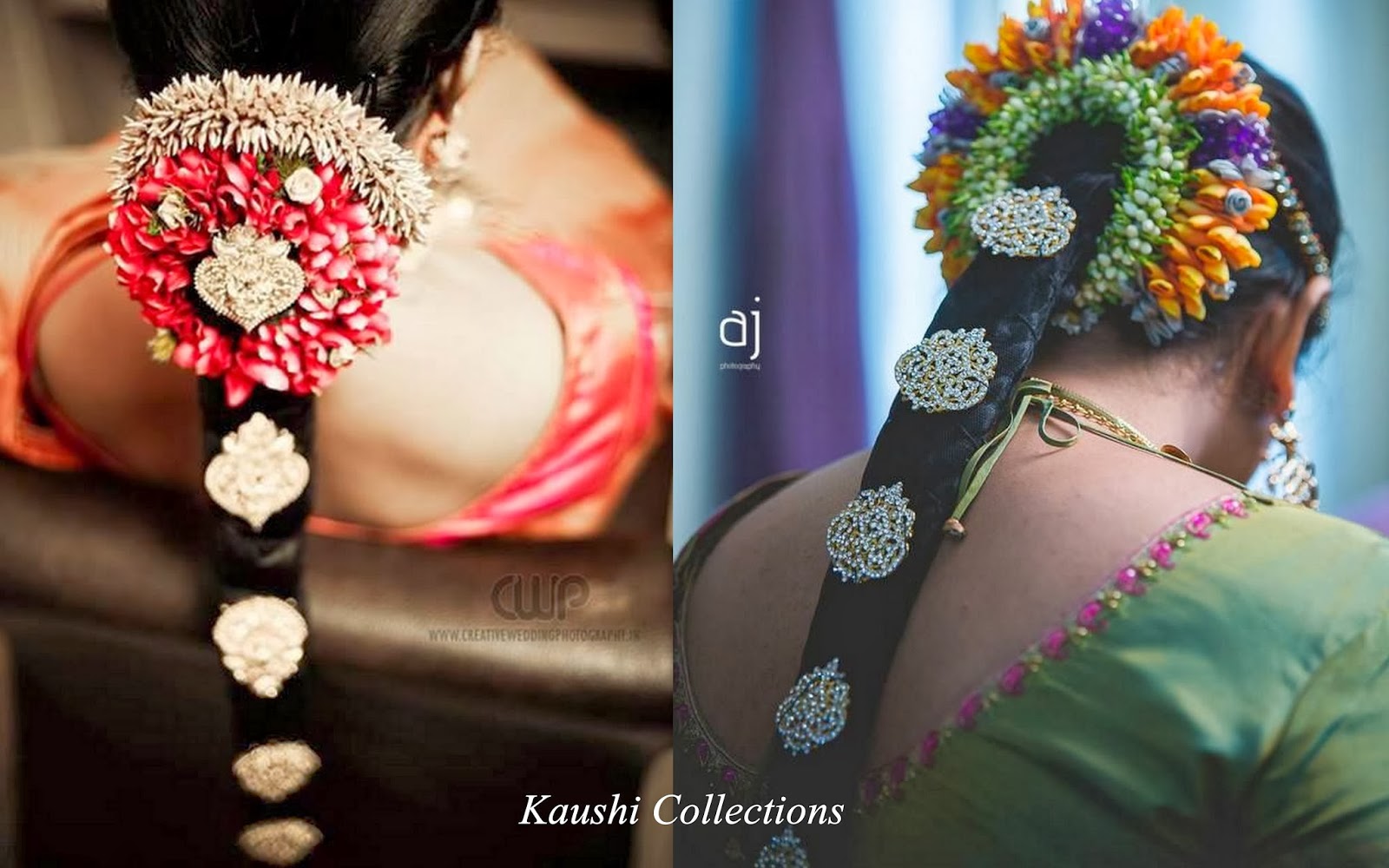 Sparkling Fashion South Indian bridal hair accessories, Jada billalu