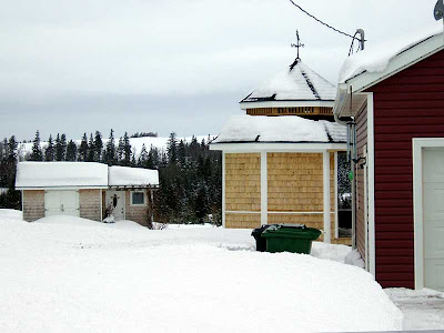 Looking at the gazebo it’s hard to believe that spring is only a month away.