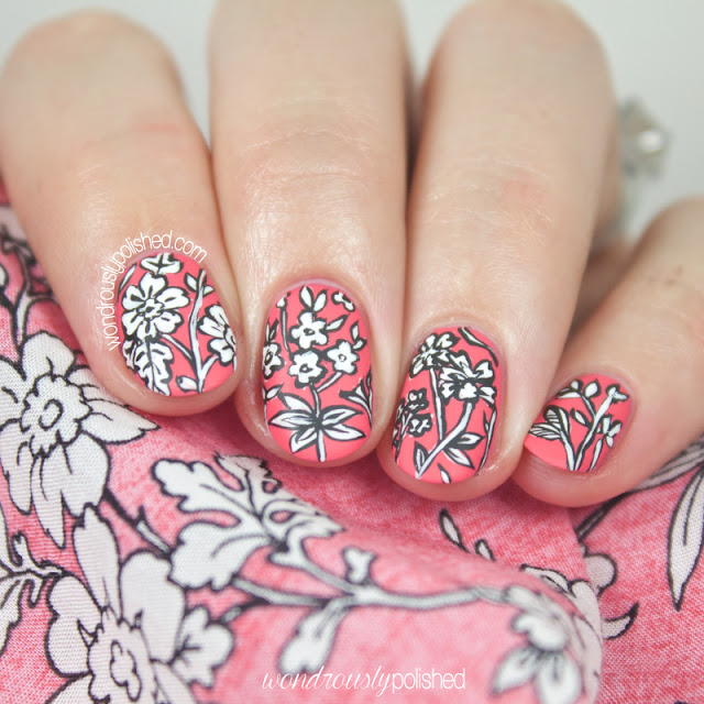 floral nail art