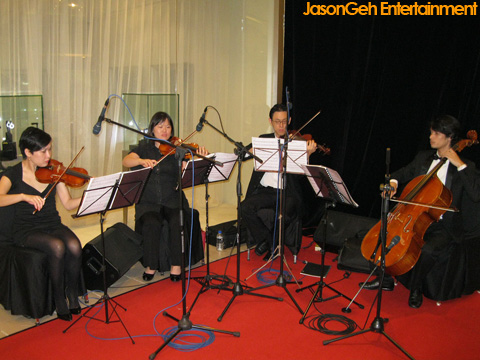 The String Quartet performing at the launch of Ceres Boutique